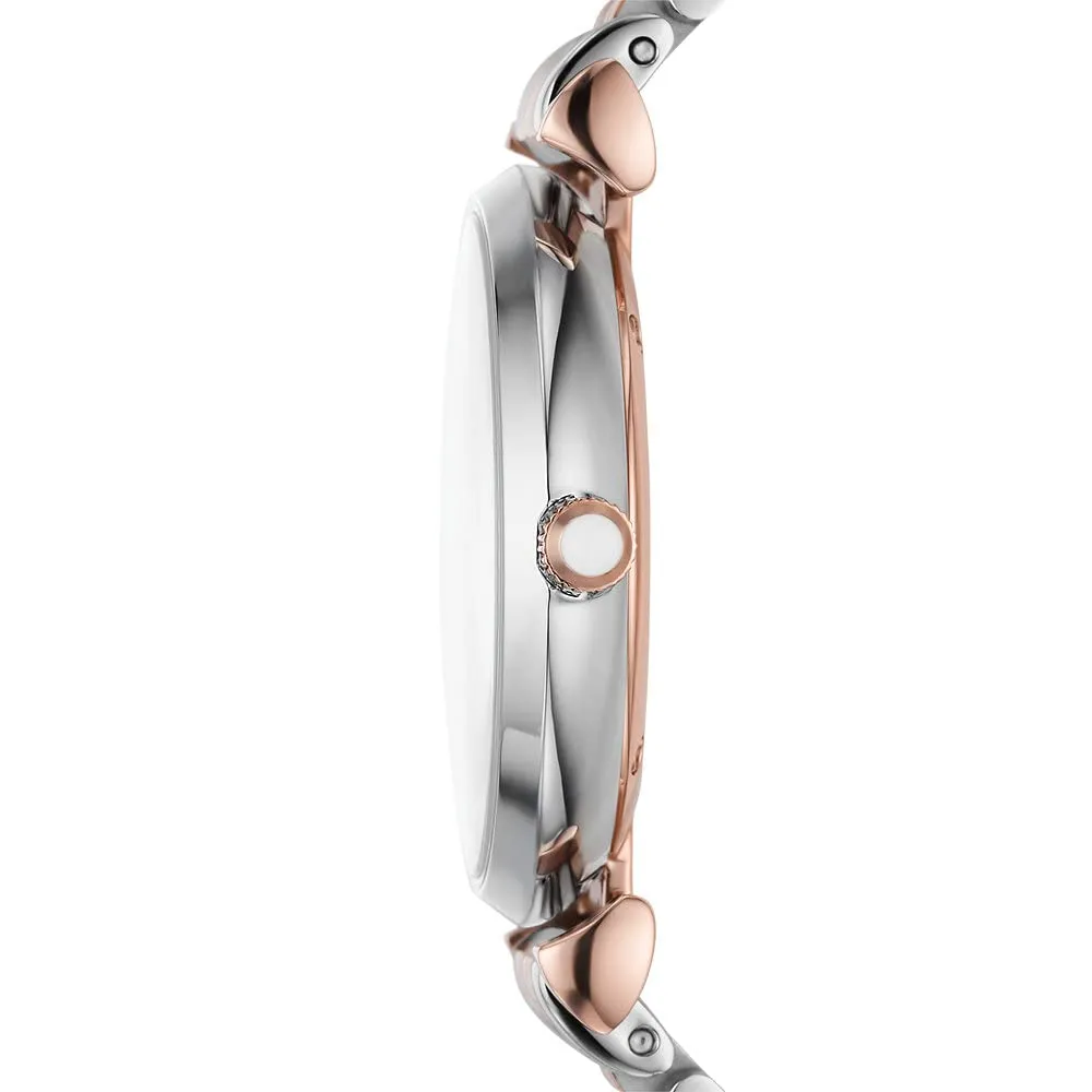 Emporio Armani orologio donna glitter oro rosa e argento