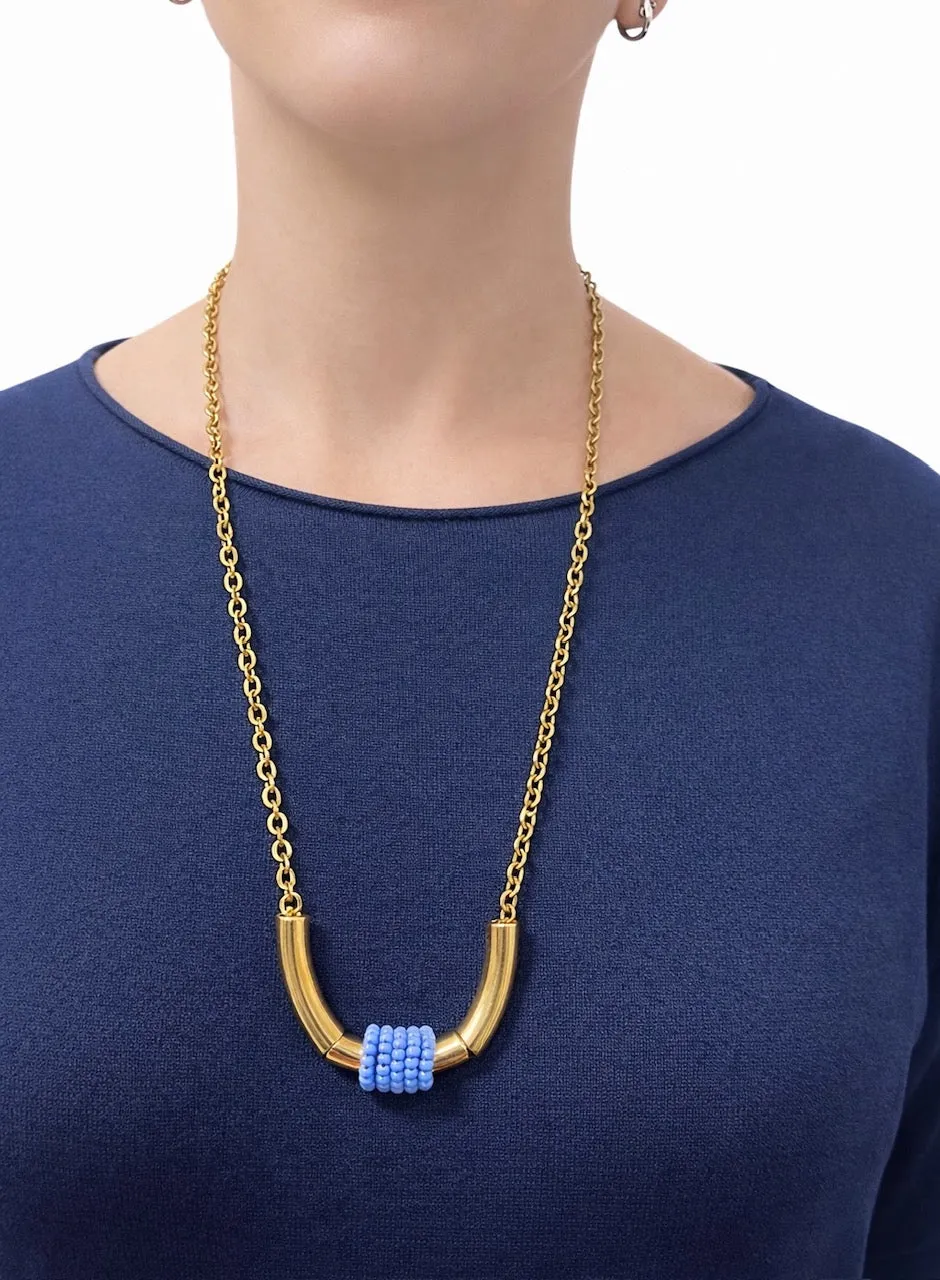 Rada Collana Decoro Perline collana dorata catena sottile