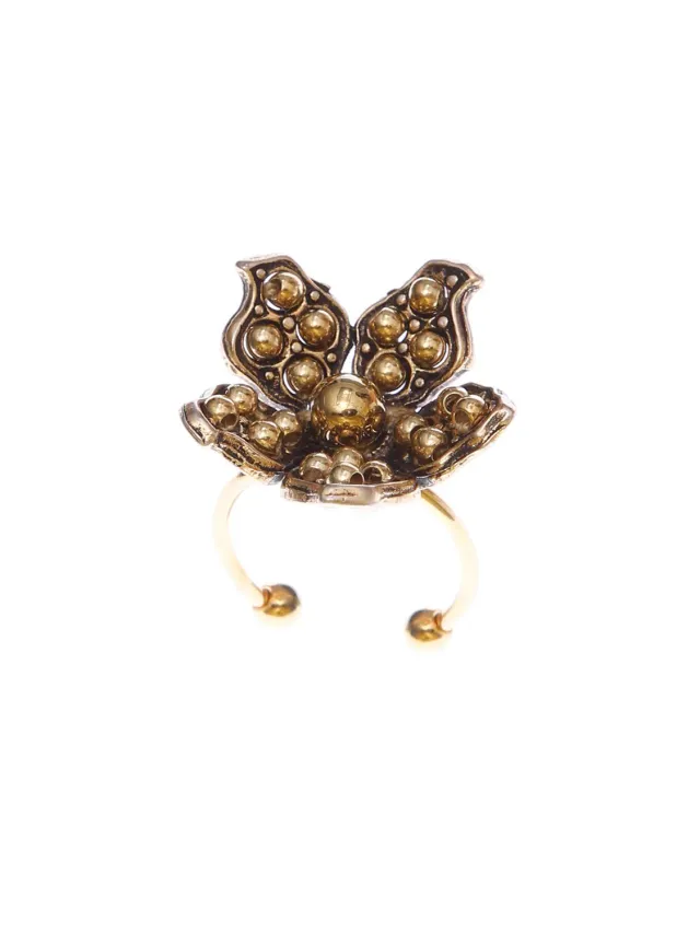 Rada Fiore anello oro antico ottone dorato
