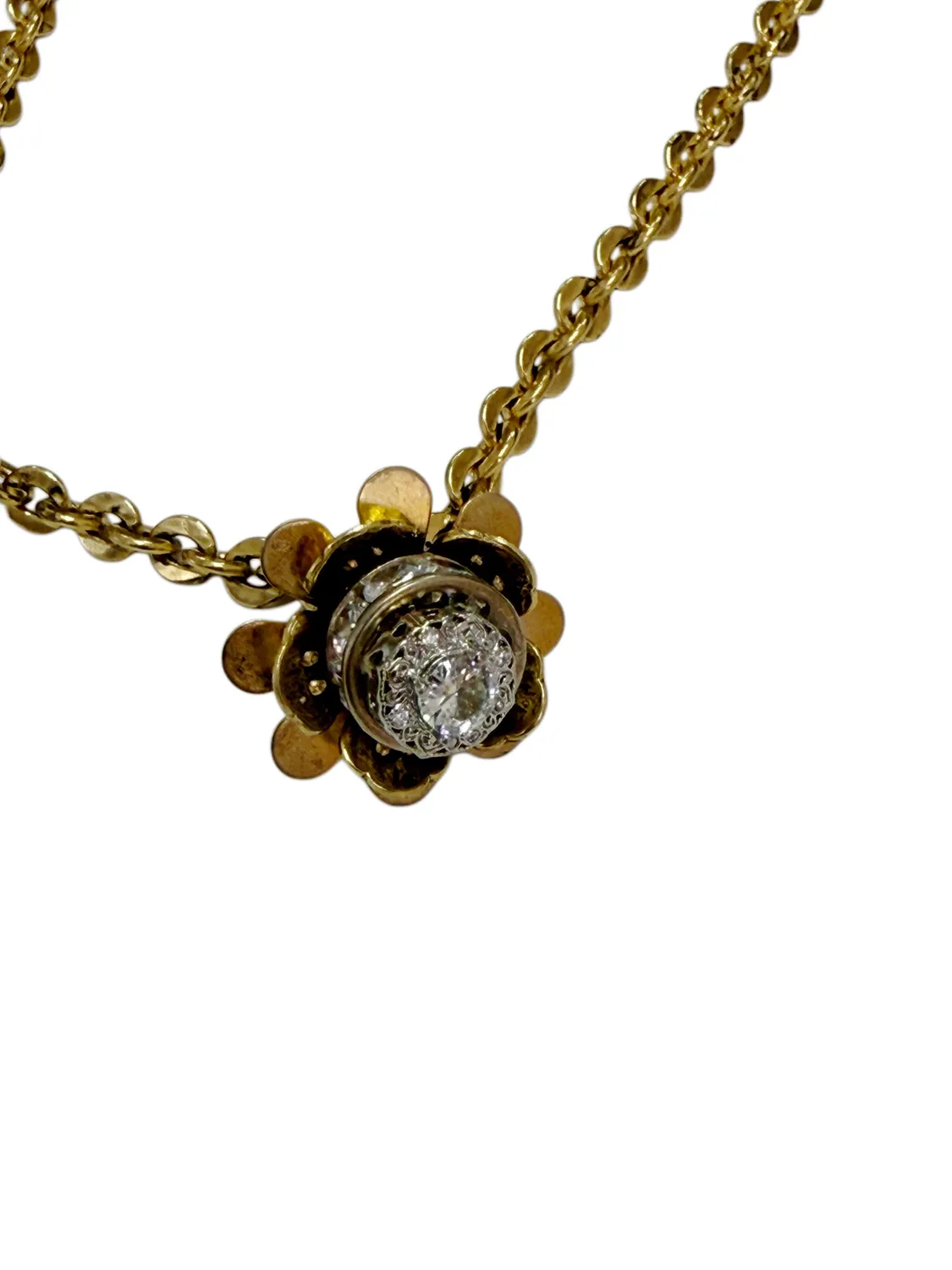 Rada Collana Gold Doppio Charm Fiore e Moschettone
