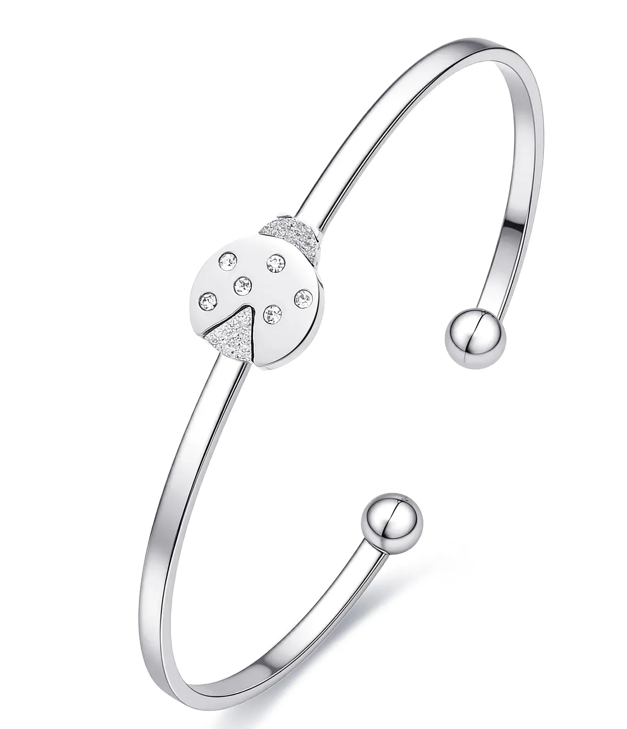 Dada Gioielli Portafortuna Bracciale Rigido Elefante Argento Acciaio