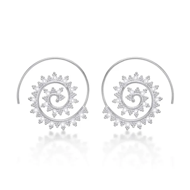 Diamond Treats orecchini cerchio spirale argento 925