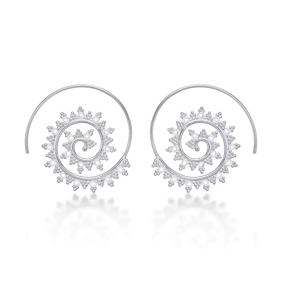 Diamond Treats orecchini cerchio spirale argento 925