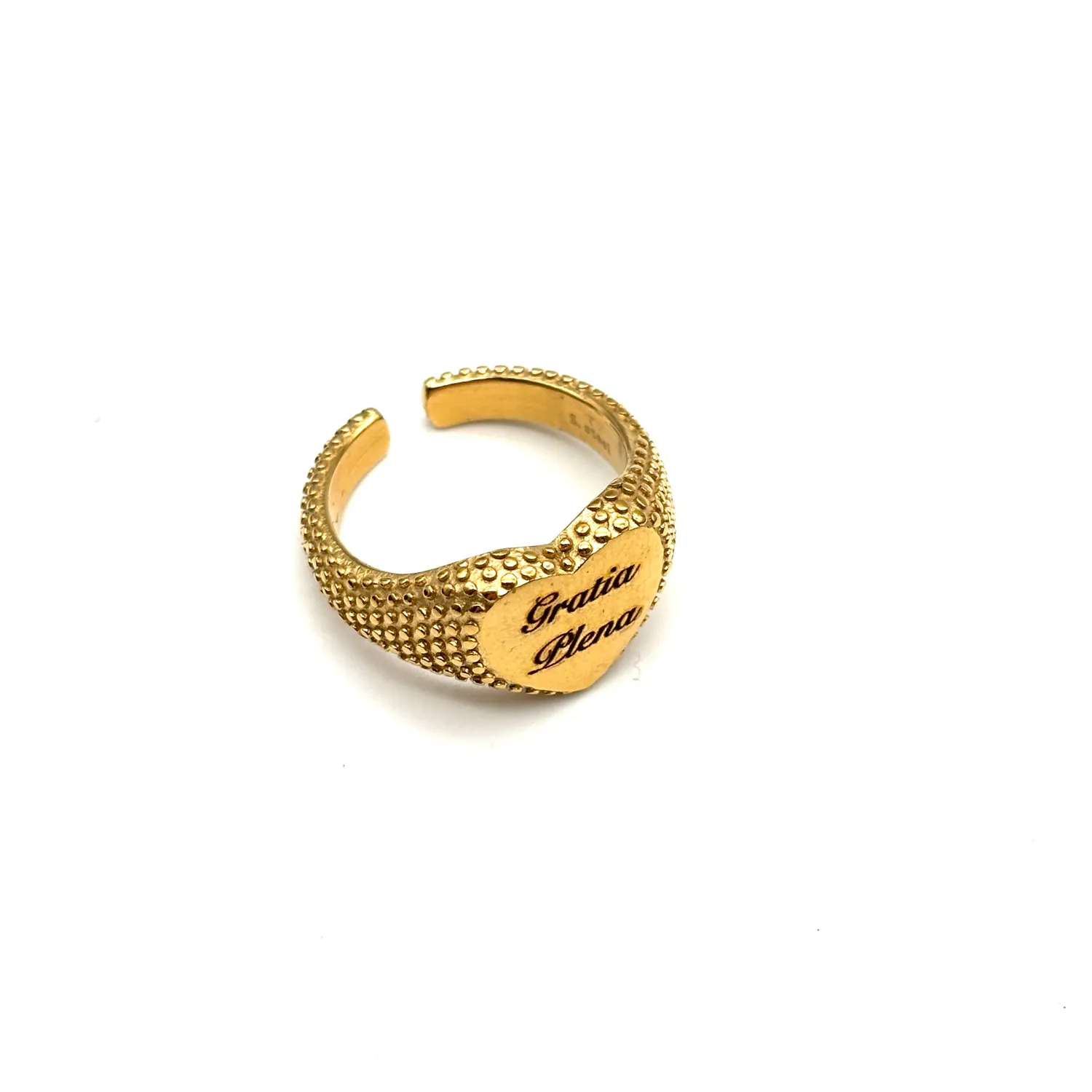 Ornamenta Gratia Plena anello cuore regolabile oro