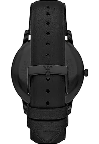 Emporio Armani Orologio Uomo 42mm Pelle Quarzo Marrone Nero