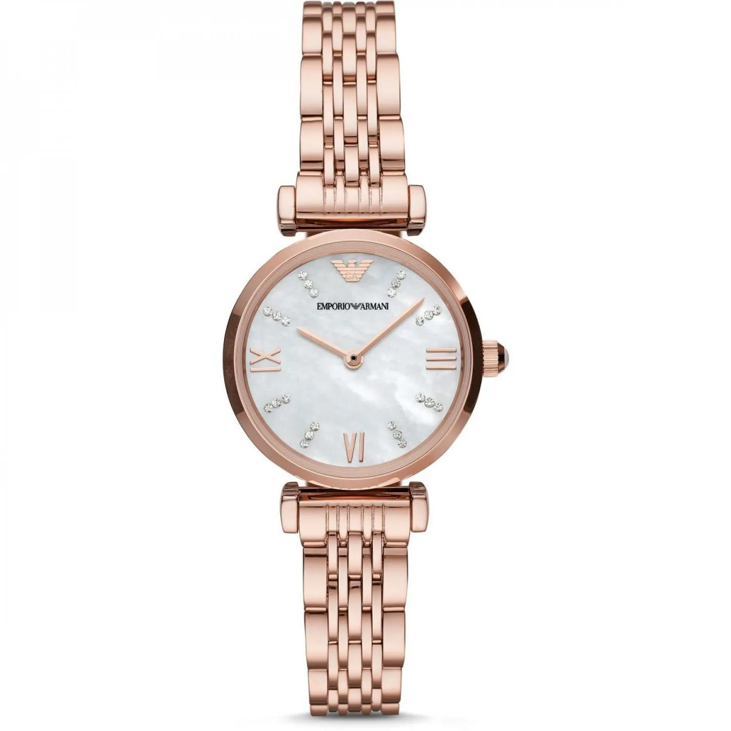 Emporio Armani Orologio Donna 28 mm Oro Rosa Argento Quarzo