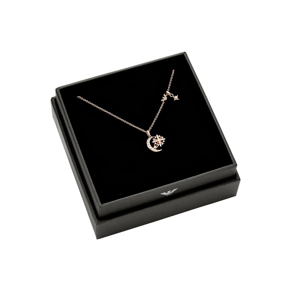 Emporio Armani EG3633221 collana donna argento oro rosa