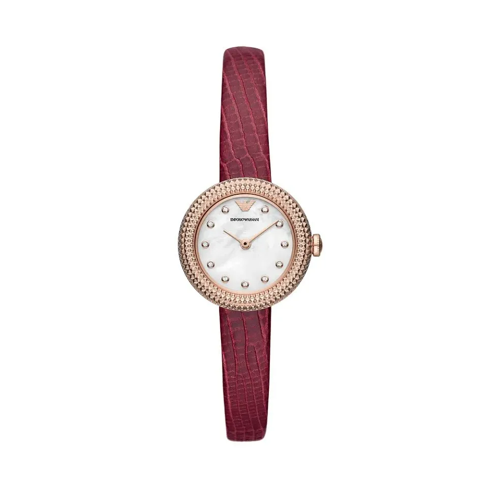 Emporio Armani Orologio Donna Borgogna Oro Rosa 26mm