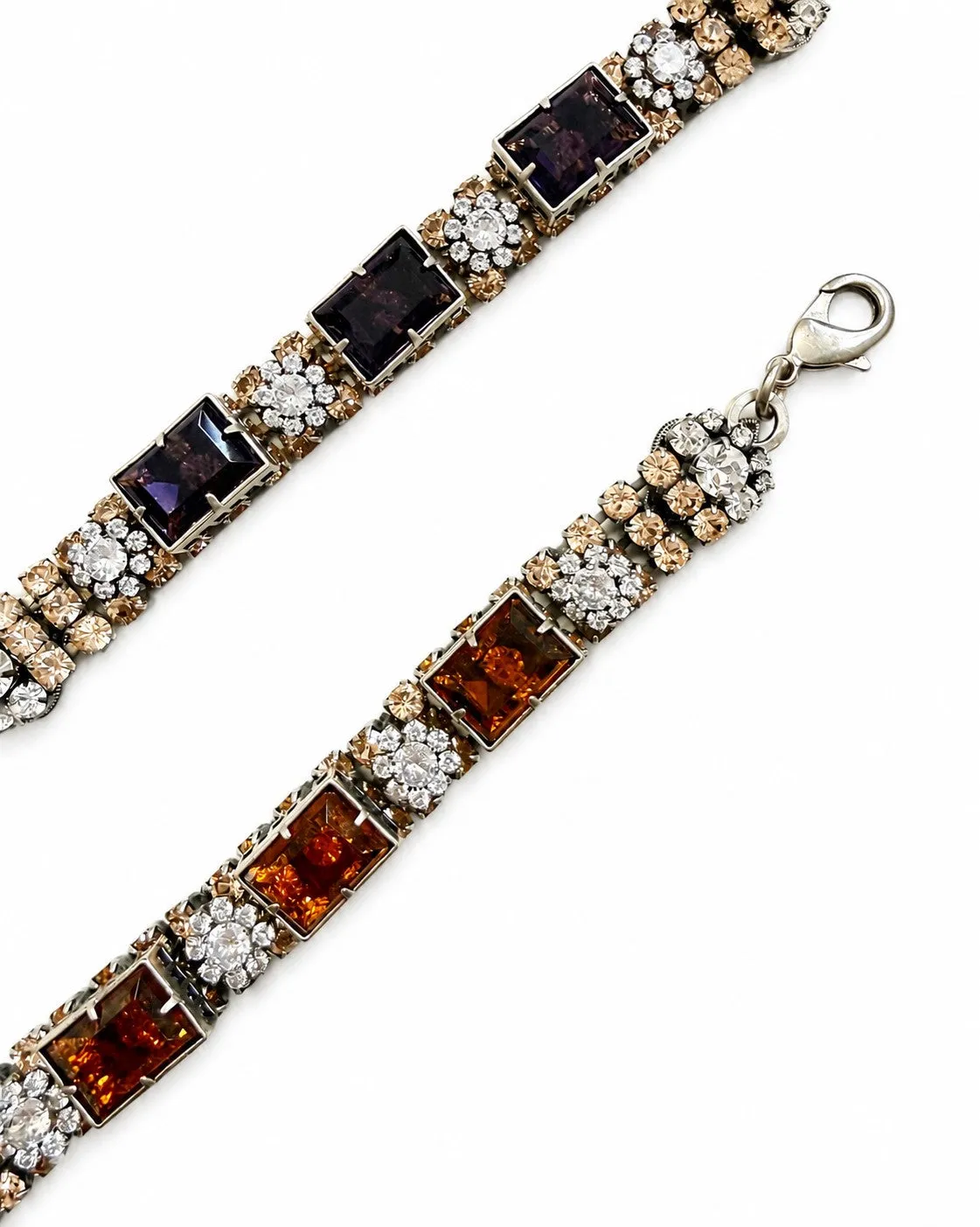 Rada Bracciale Gioiello Strass Pesca Viola