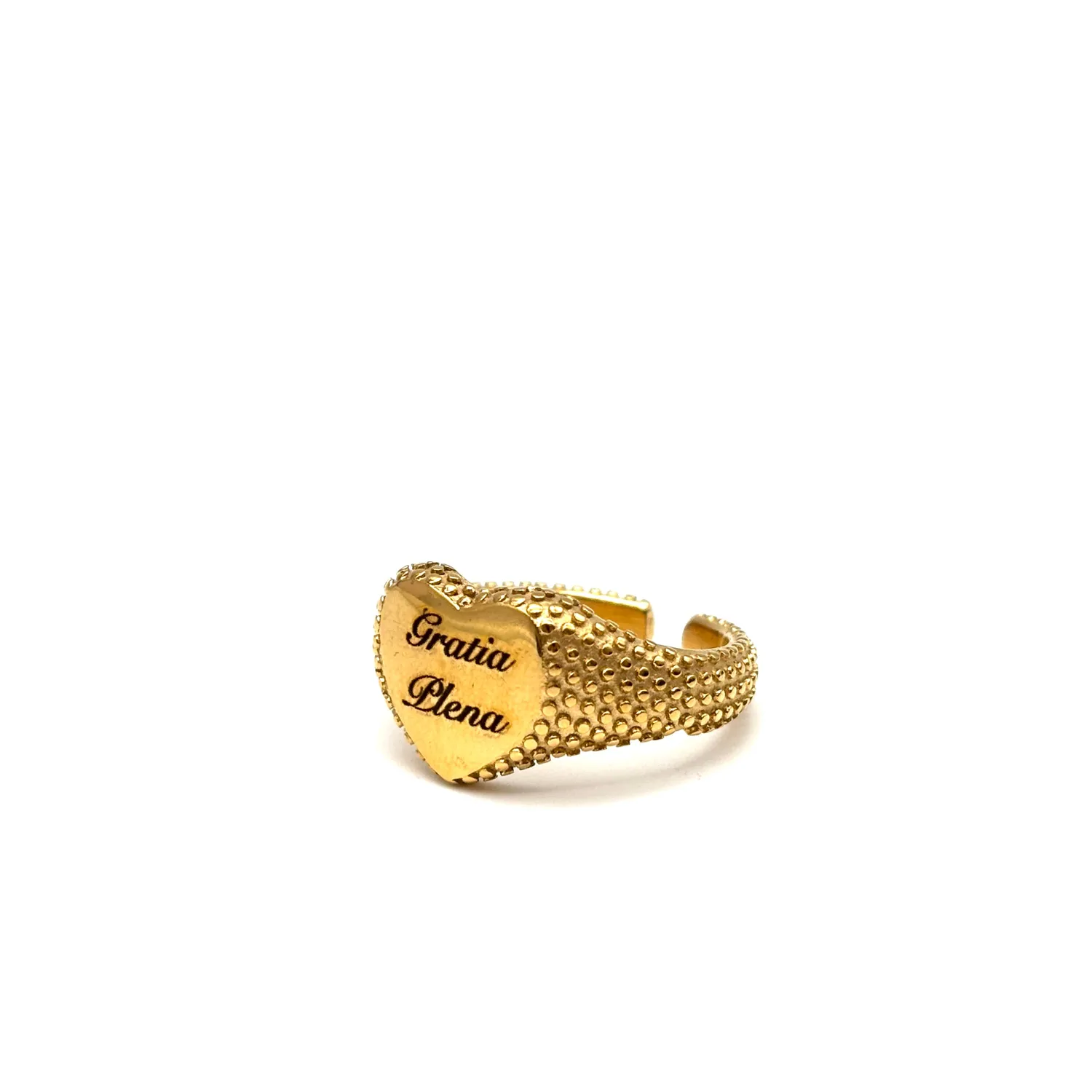 Ornamenta Gratia Plena anello cuore regolabile oro