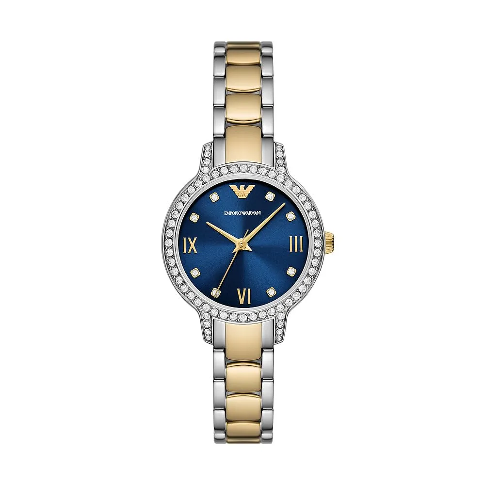 Emporio Armani Orologio Donna Argento Oro Rosa Glitter