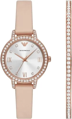 Emporio Armani Orologio Donna 32mm Pelle Quarzo Naturale