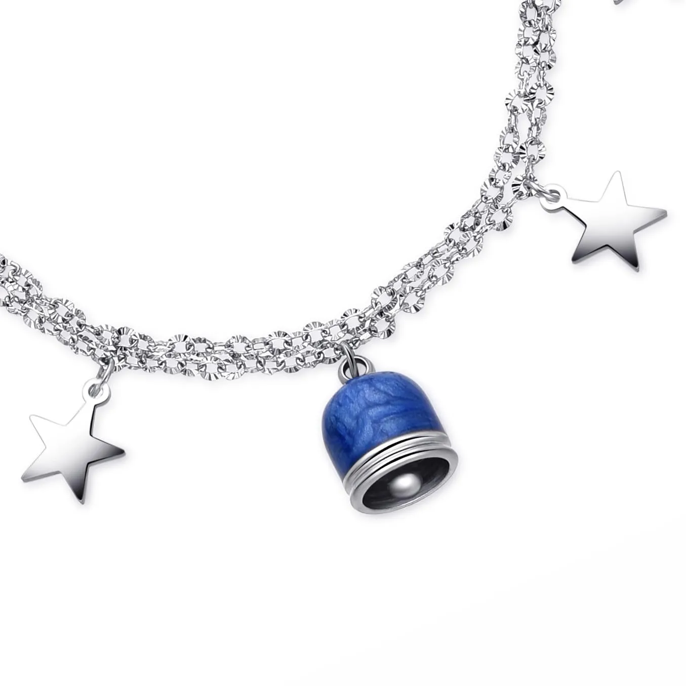 Dada Gioielli Capri Campanella Bracciale Blu Mare Stelline smalto
