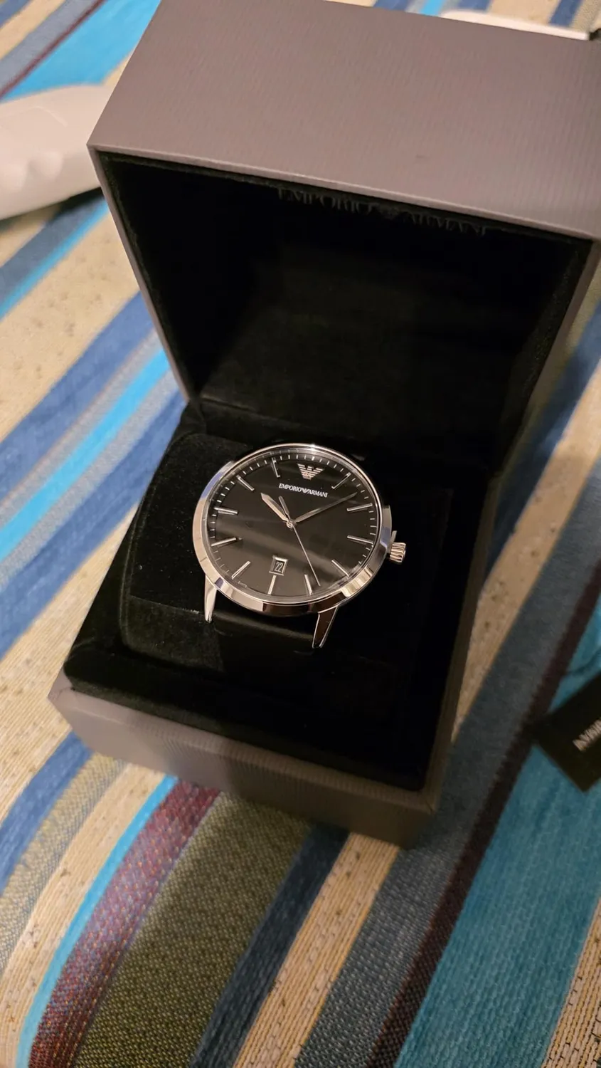 Emporio Armani Orologio Quarzo Nero Argento Uomo