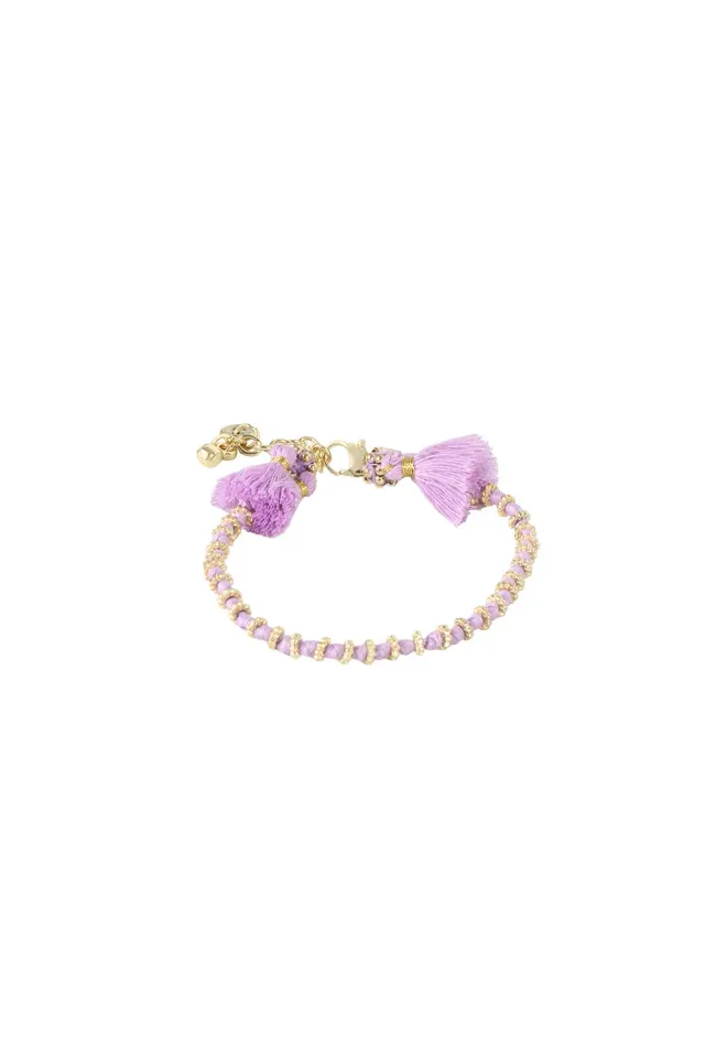 House of Tuhina Suneira bracciale lilla oro sole