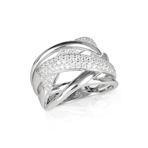 Diamond Treats Anello Intrecciato Misura 14 Argento 925