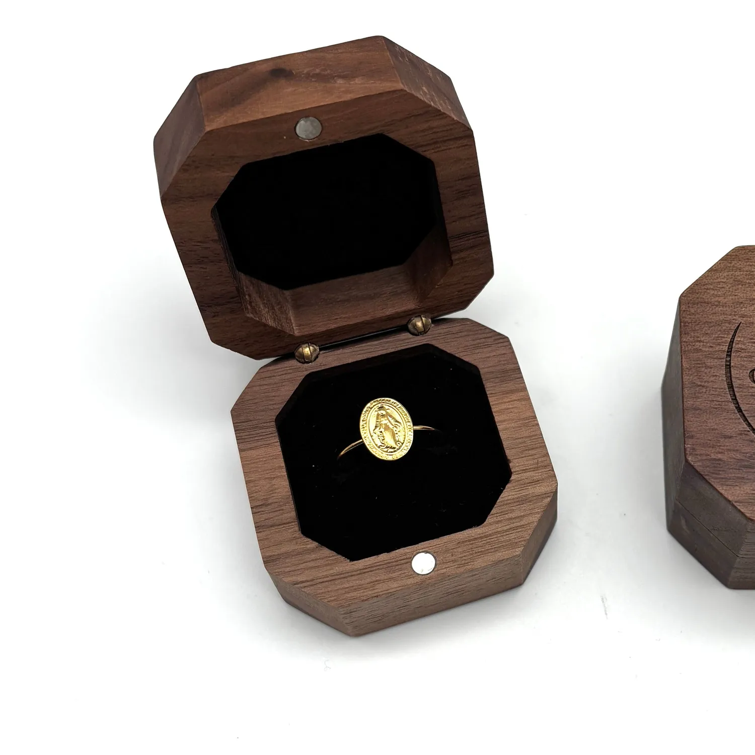 Ornamenta Medaglia Miracolosa anello sottile oro regolabile