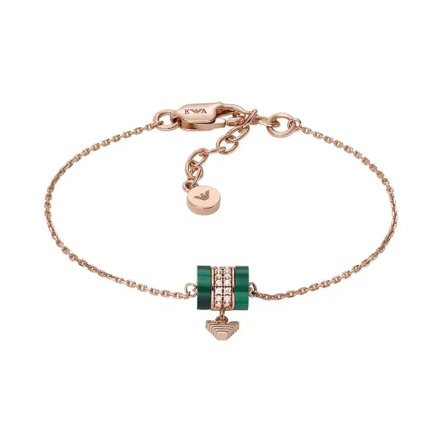 Emporio Armani EG3571221 Bracciale Verde Oro Rosa