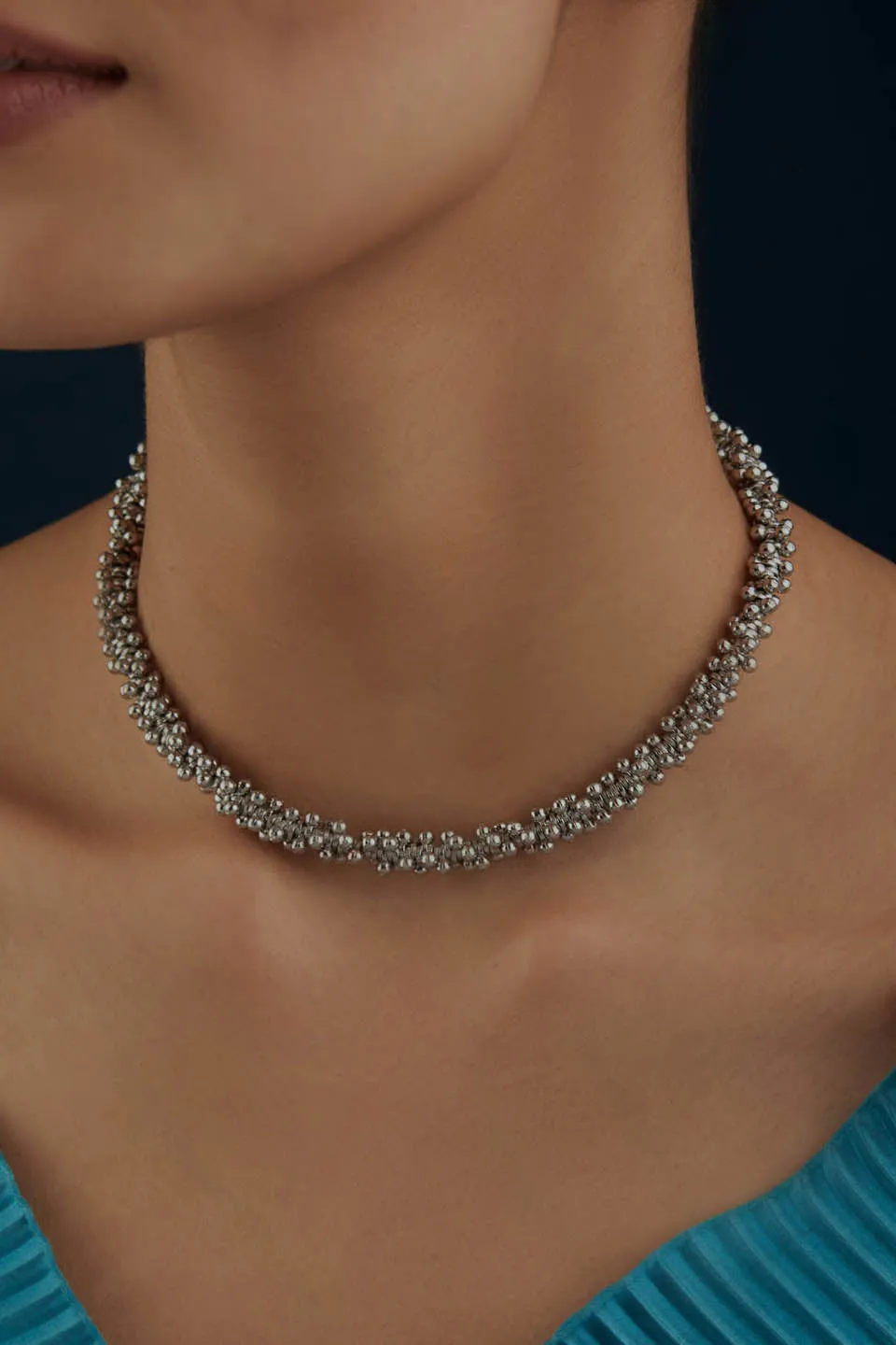 House of Tuhina Beaded Collana perline oro