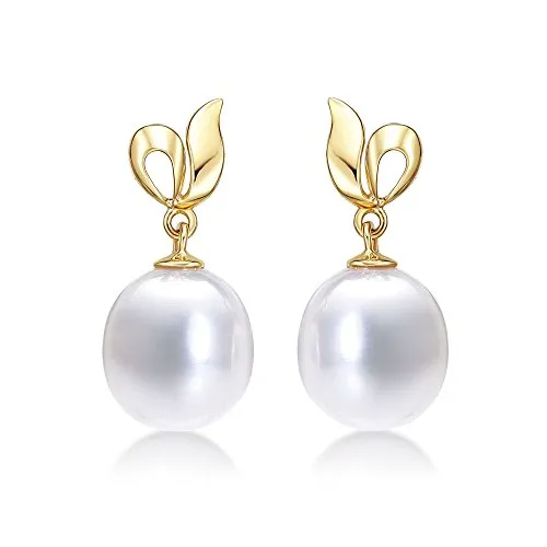Diamond Treats Orecchini Perle Oro Giallo 9K Goccia Acqua Dolce