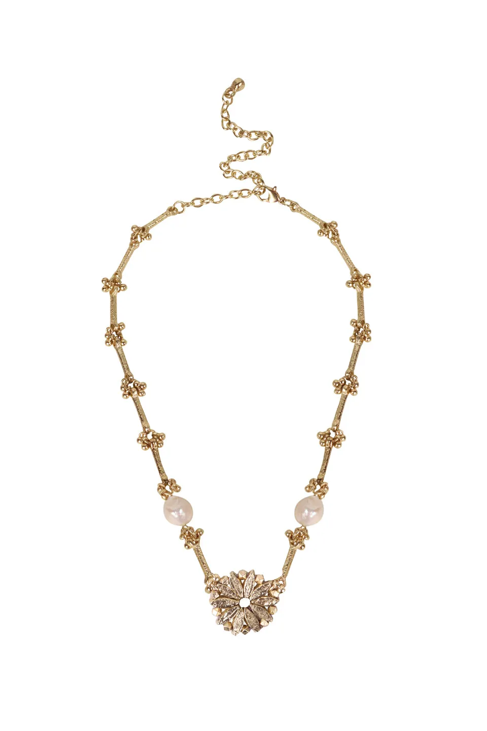 House of Tuhina Baisa Gold Reja collana perla oro