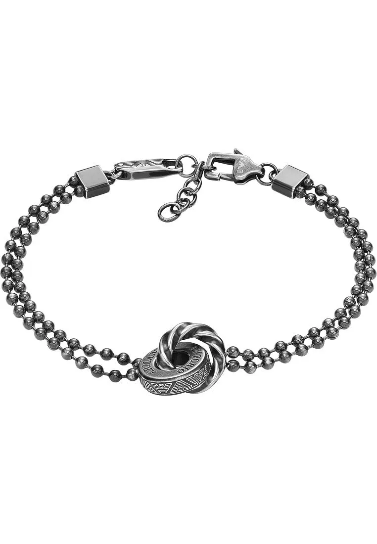 Emporio Armani Bracciale Uomo Acciaio Argento Pallido