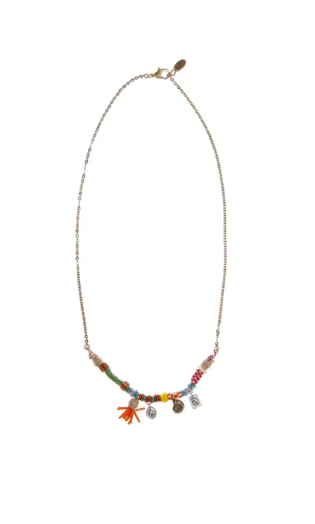 Rada Perline Colorate collana lunga multicolore charms