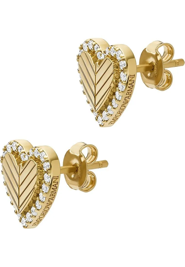 Emporio Armani orecchini donna oro tenue perno argento