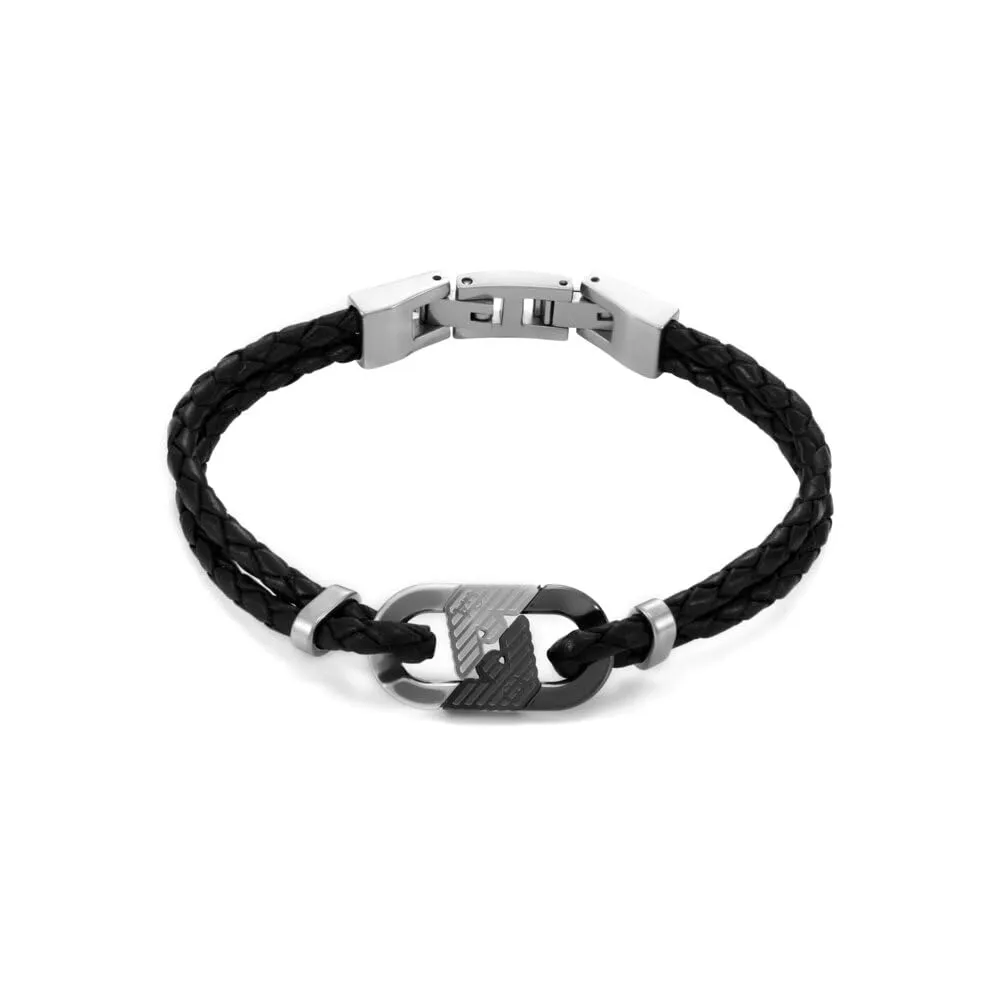 Emporio Armani Bracciale Uomo Acciaio Argento Maglie