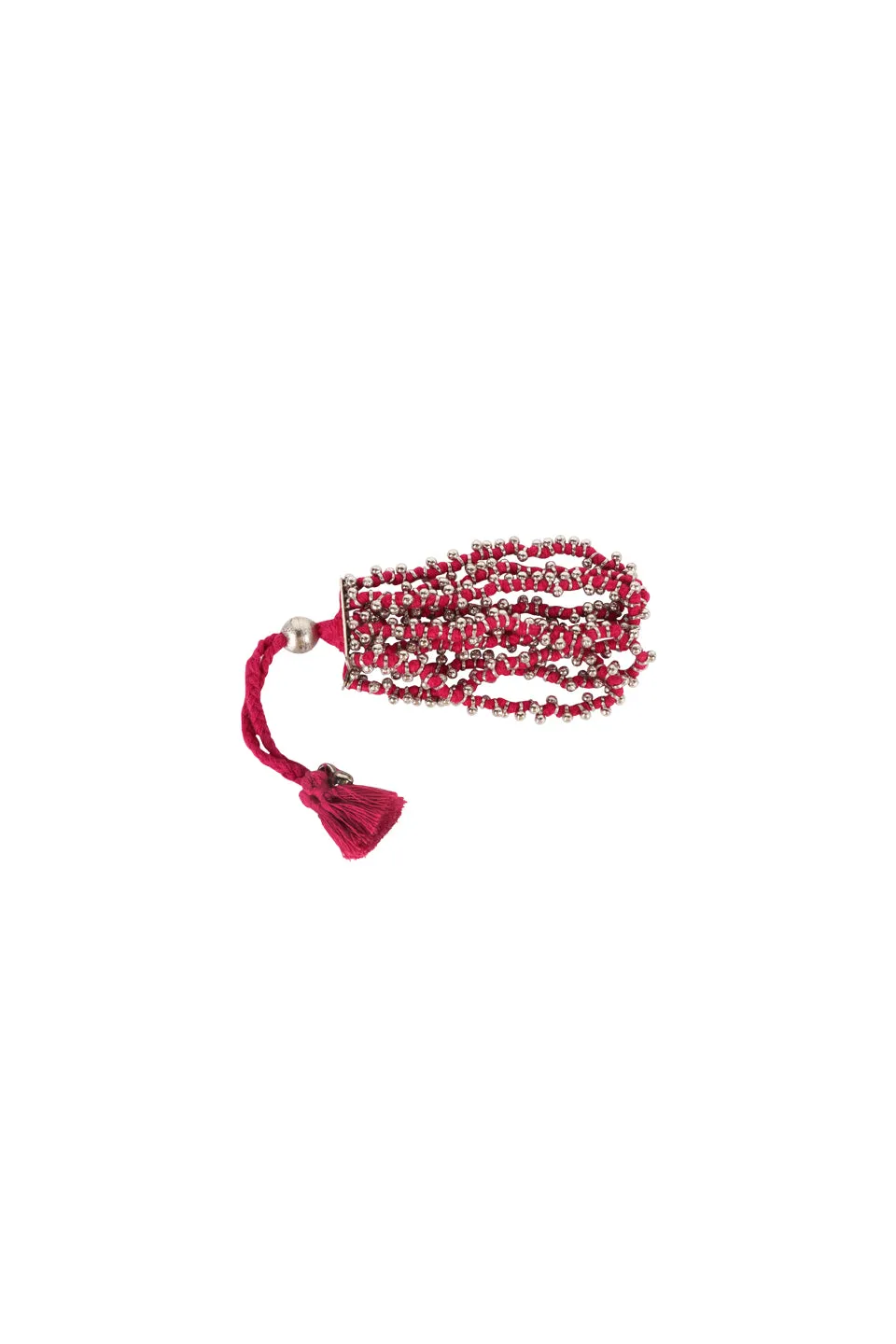 House of Tuhina Fuljhadi bracciale multistrato argento