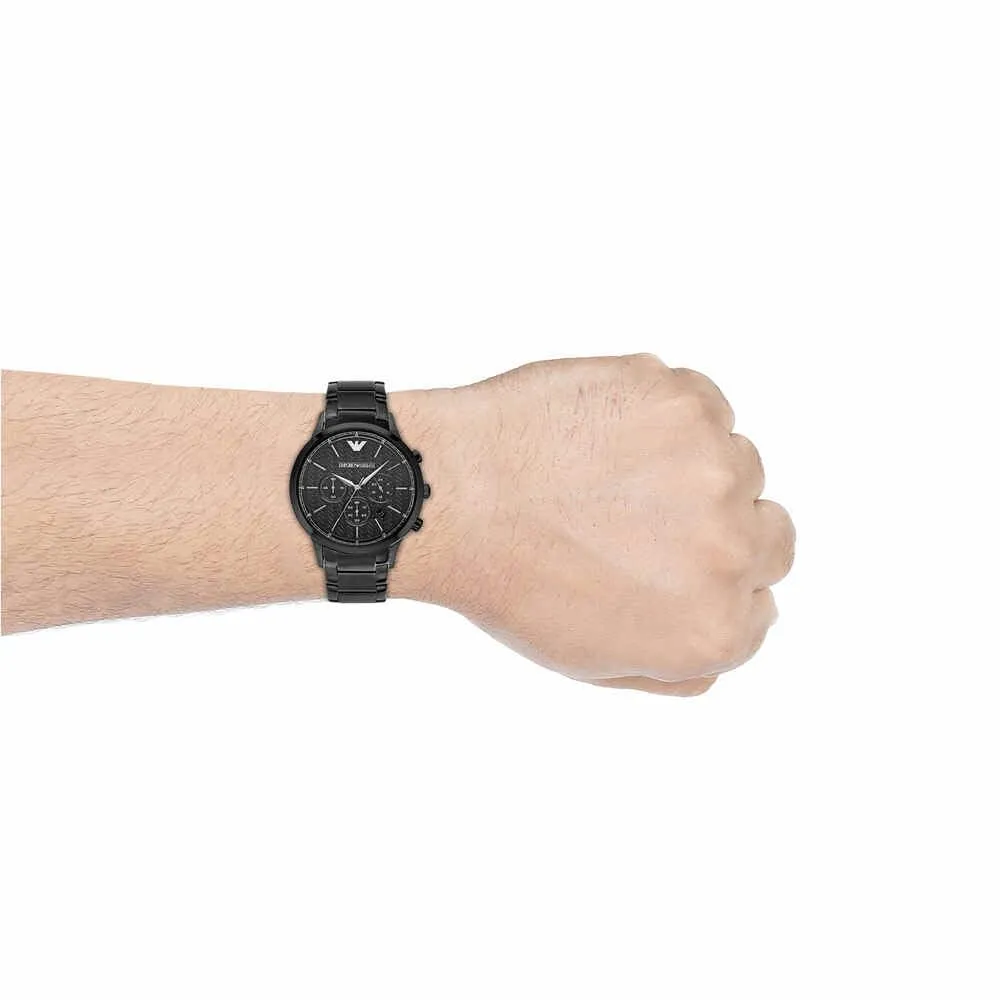 Emporio Armani Orologio Uomo Nero 43mm Quarzo Acciaio