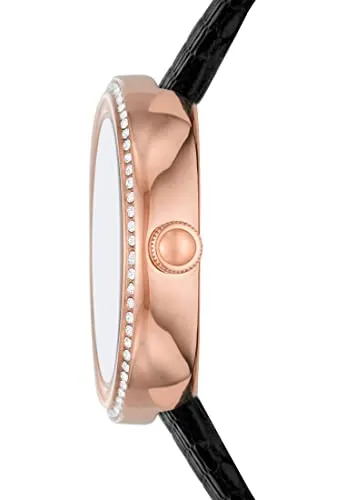 Emporio Armani AR11493 Orologio Donna 30mm Pelle Nero Oro Rosa