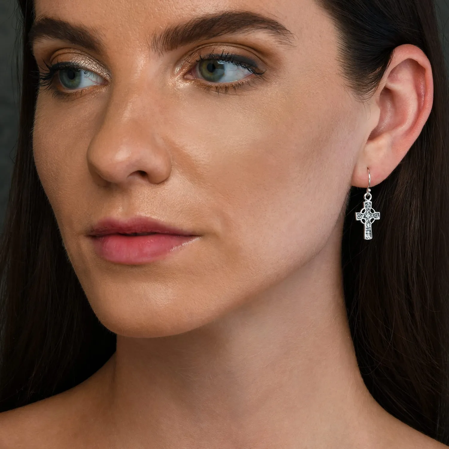 Diamond Treats Croce Celtica orecchini pendenti argento 925