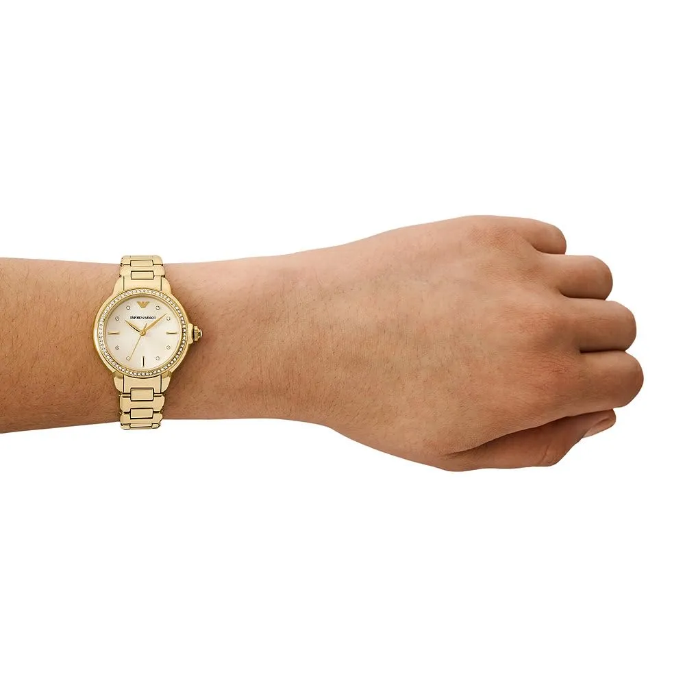 Emporio Armani Orologio Donna Oro Rosa Crema Autunno Inverno 2025
