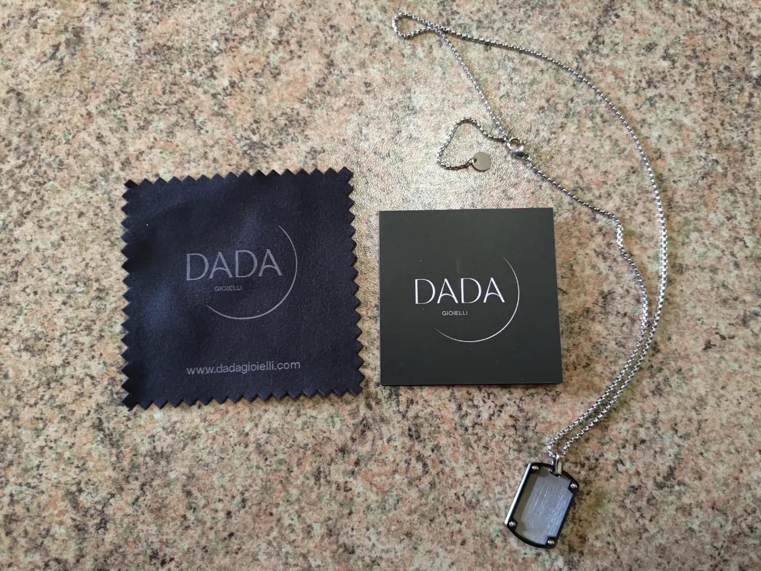 Dada Gioielli Piastrina Militare Collana Uomo Nero Acciaio
