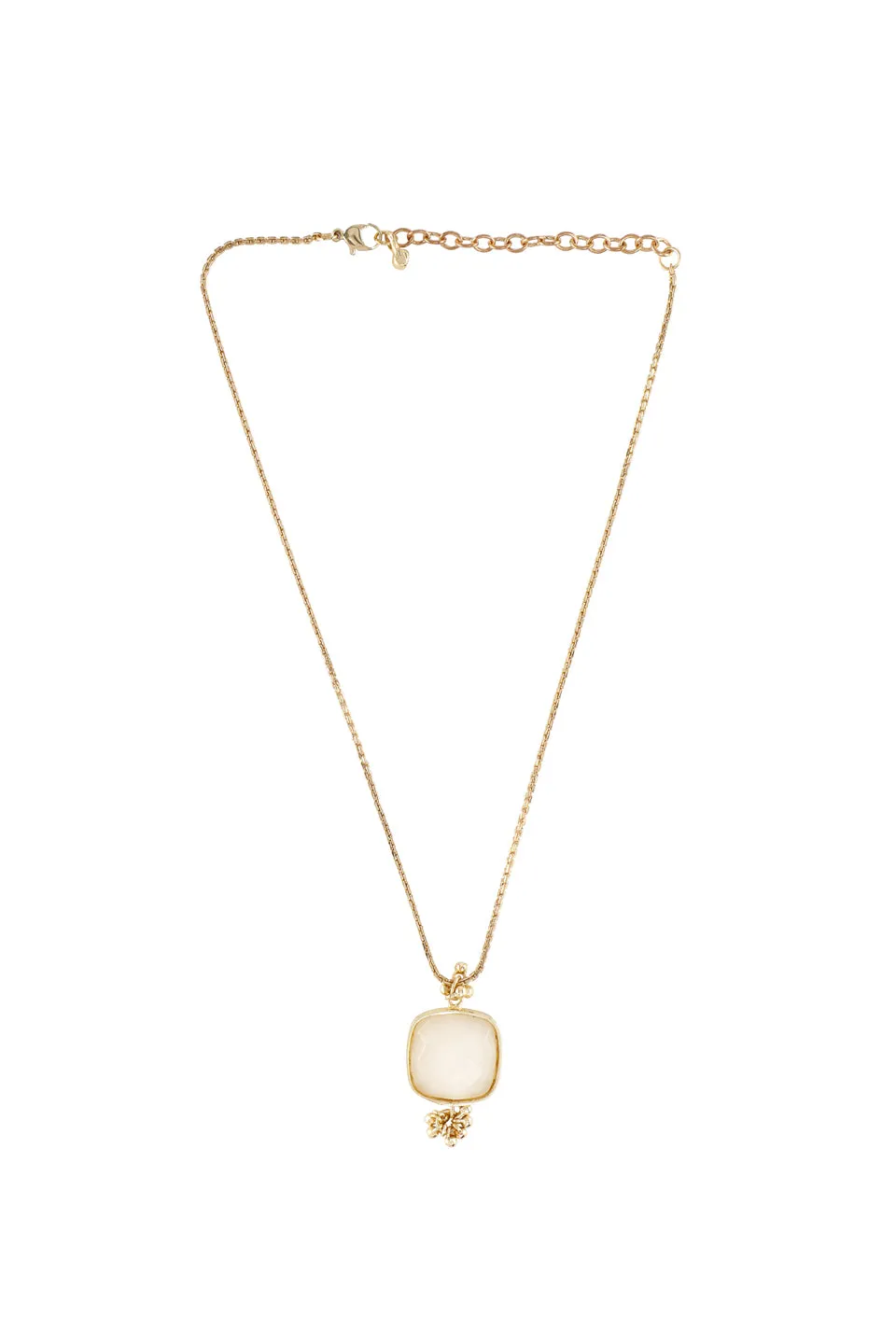 House of Tuhina Short Square collana pietra nera
