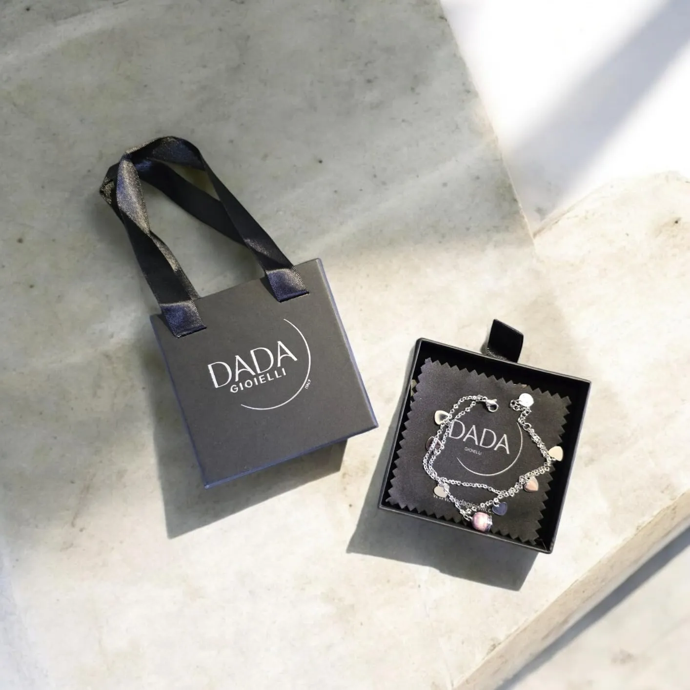 Dada Gioielli Capri Campanella Bracciale Blu Mare Stelline smalto
