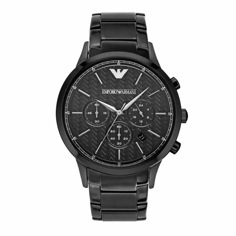 Emporio Armani Orologio Uomo Nero 43mm Quarzo Acciaio