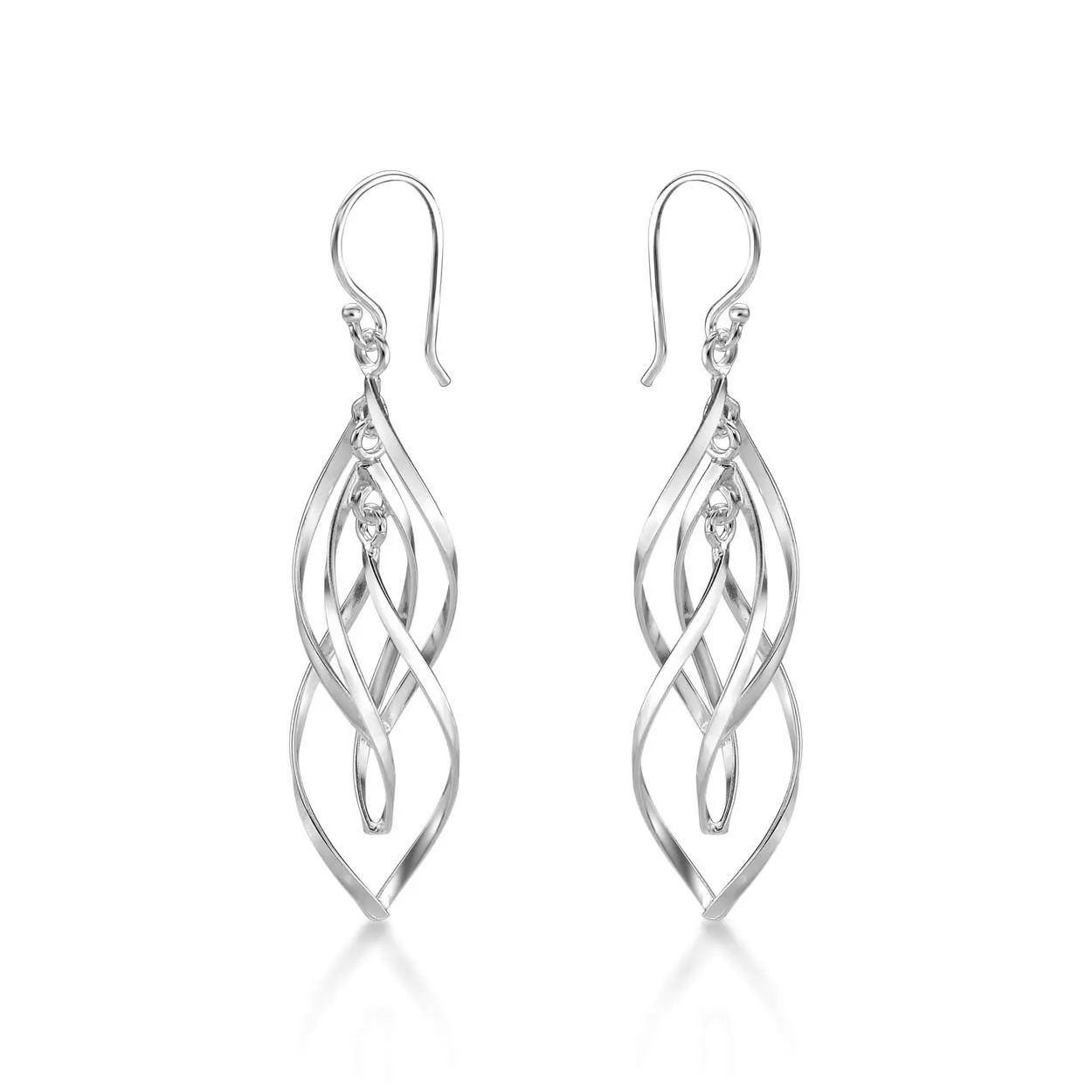Diamond Treats Orecchini Pendenti Spirale Argento 925