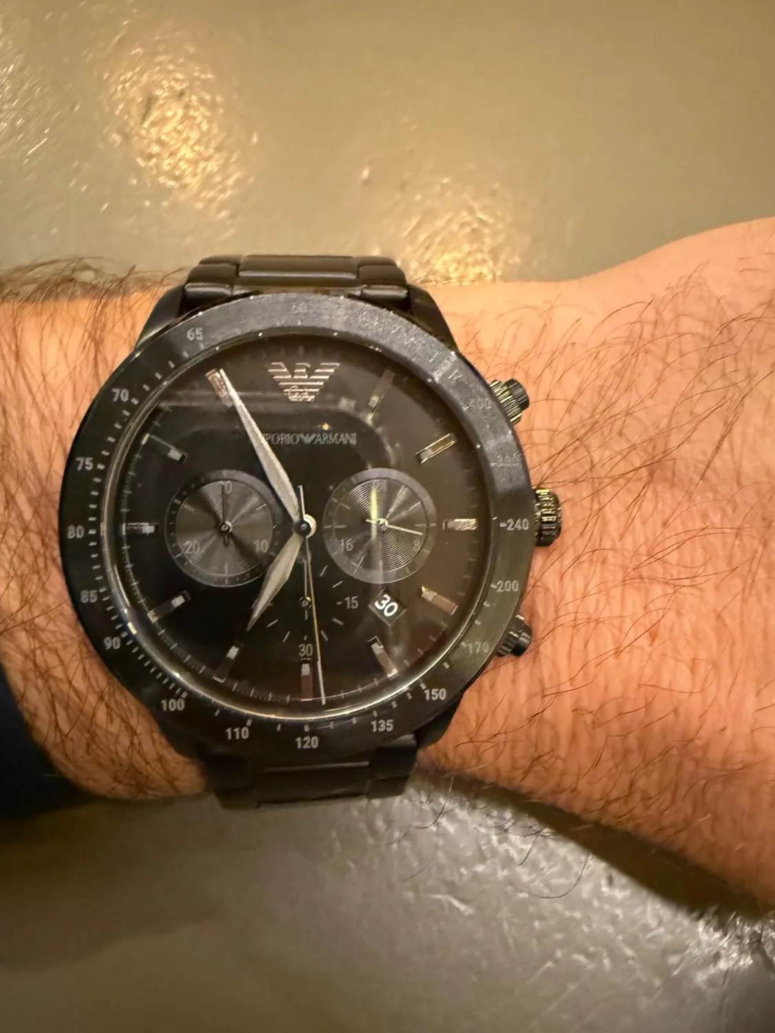 Emporio Armani Orologio Uomo Nero 43mm Quarzo Acciaio