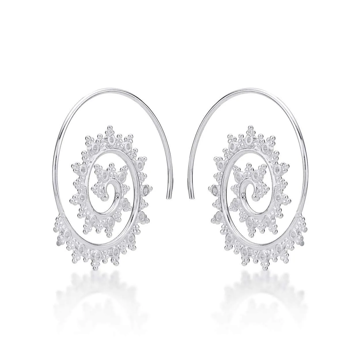 Diamond Treats orecchini cerchio spirale argento 925
