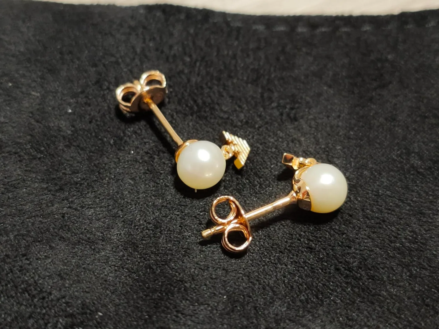 Emporio Armani Orecchini Oro Rosa Bianco Acciaio Donna