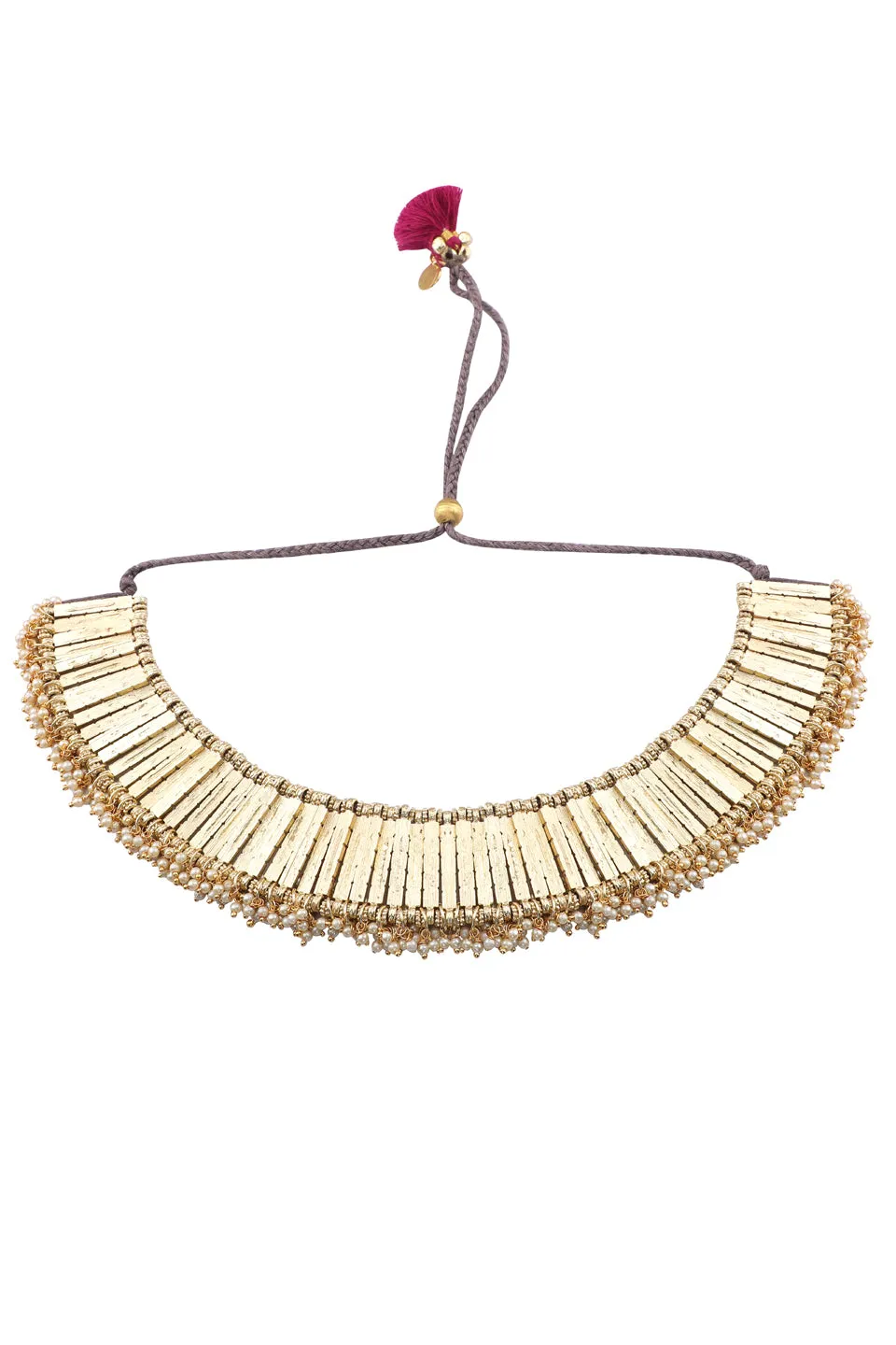House of Tuhina Shahi Pearl Gold collana perle oro