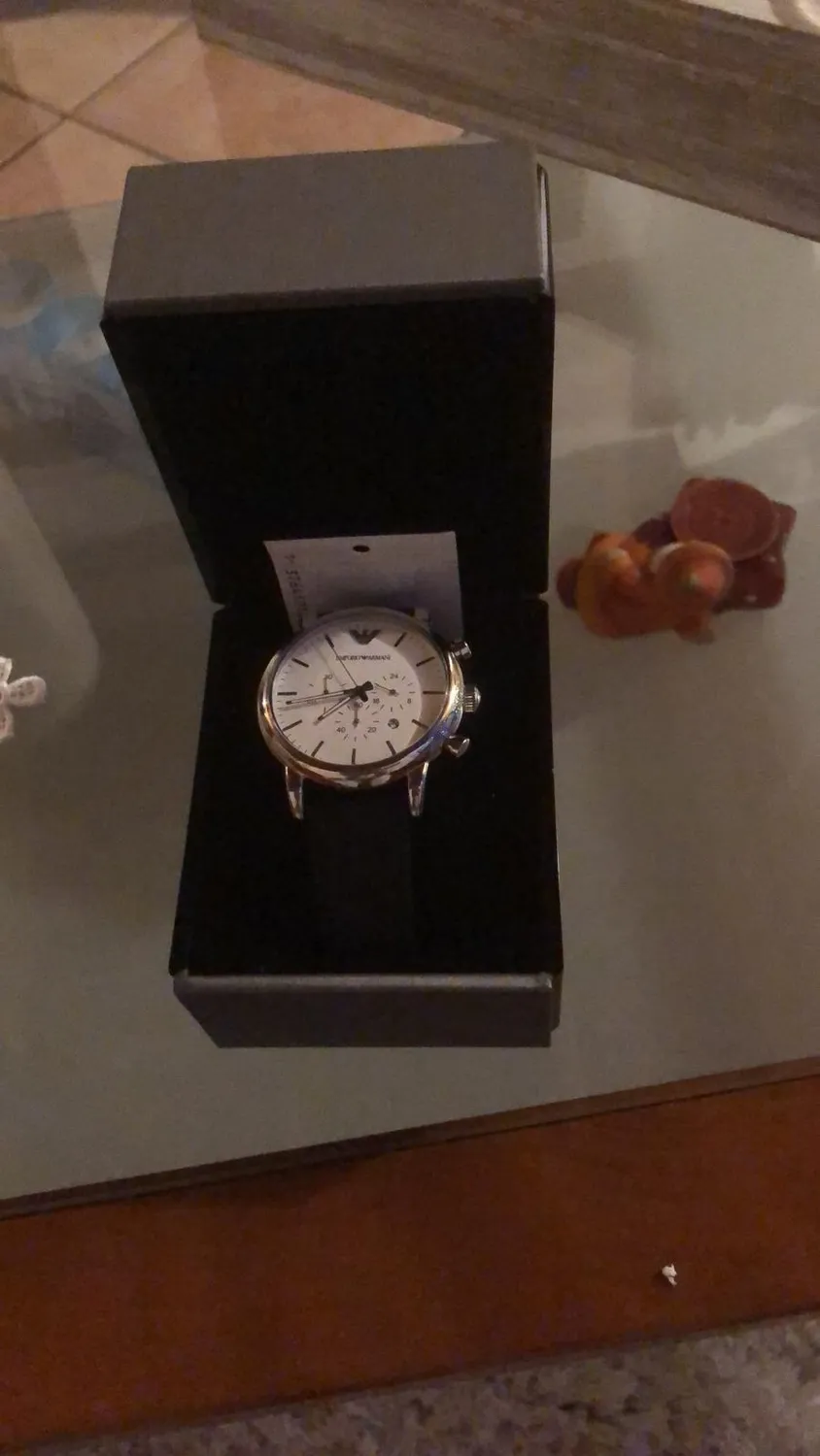 Emporio Armani Orologio Uomo Bianco Sporco Argento