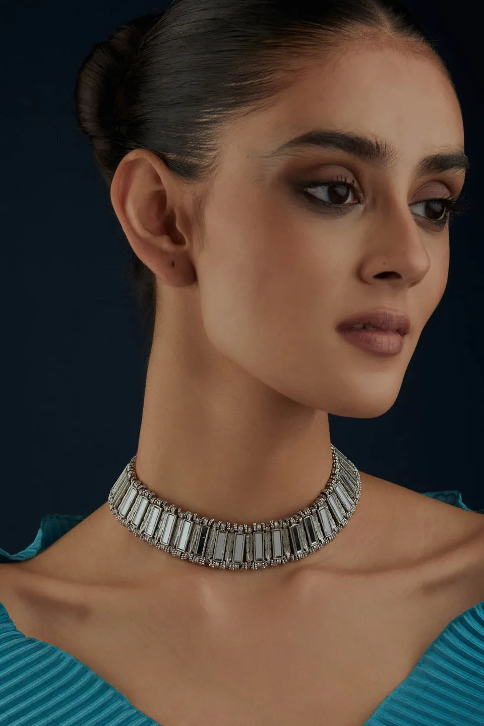 House of Tuhina Inayat Qabeela Choker collana oro fatto a mano