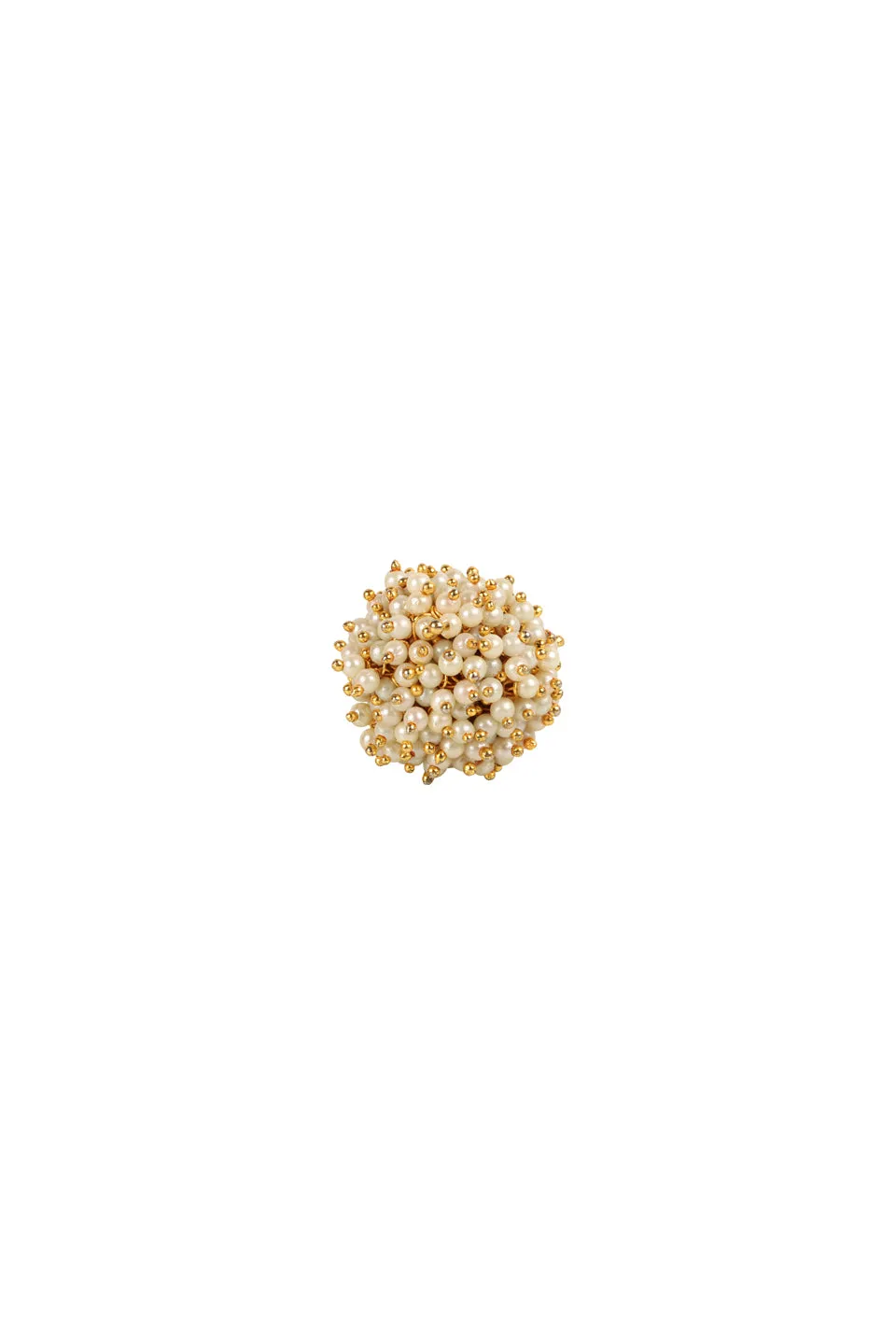 House of Tuhina Pearl Bomb anello perla oro