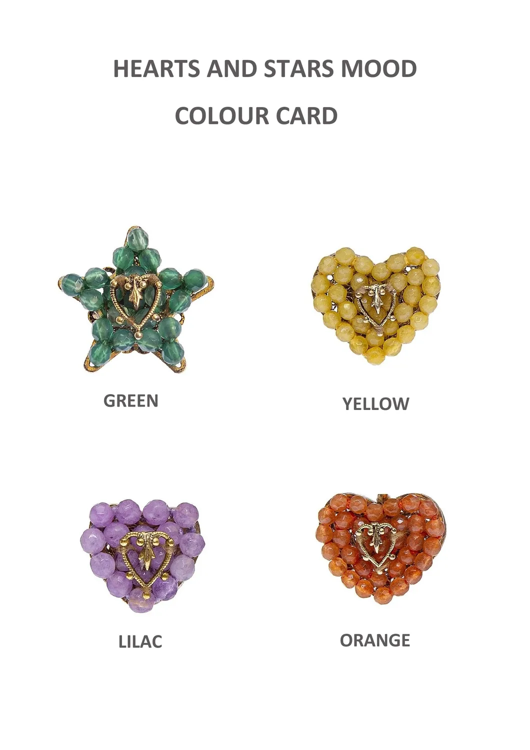 Rada Perline di Giada anello verde cuore