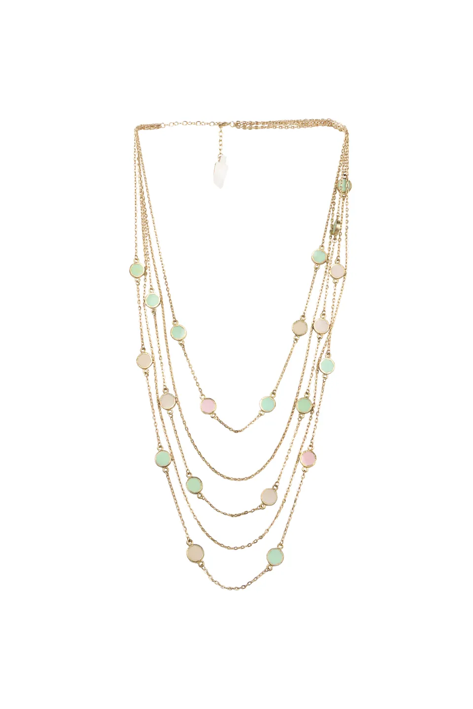 House of Tuhina Round Enamel collana multistrato