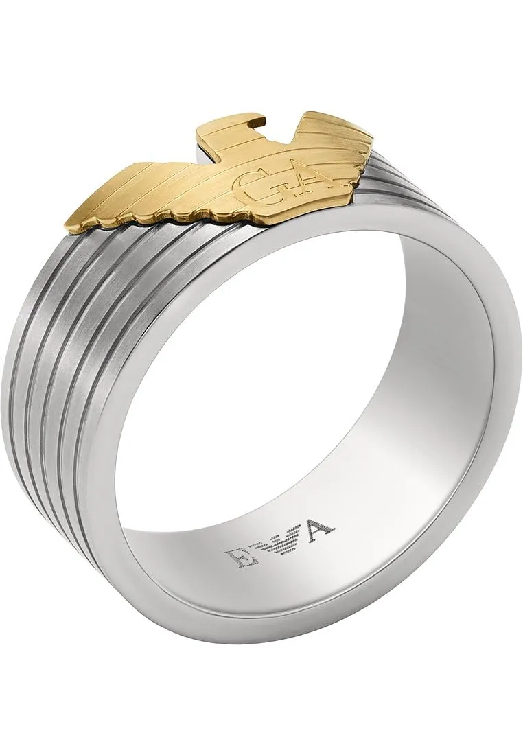 Emporio Armani EGS2032040 anello uomo acciaio nero