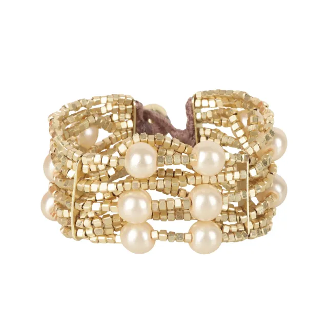 House of Tuhina Pearl Gold bracciale perle bestseller